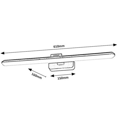 Rabalux - LED Kinkiet galeryjka LED/15W/230V 4000K czarne